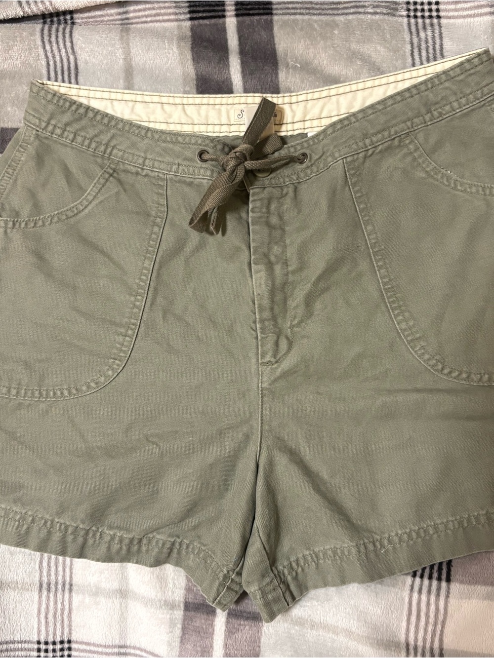 St. John's Bay Olive Green Drawstring Jean Shorts